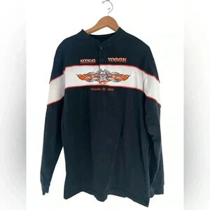 Twin Motorcycle Apparel Bike Week Sturgis ND Henley Style Men’s Size XL